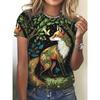 Женская футболка с коротким рукавом 3D цифровая печать универсальная модная европейский и американский стиль