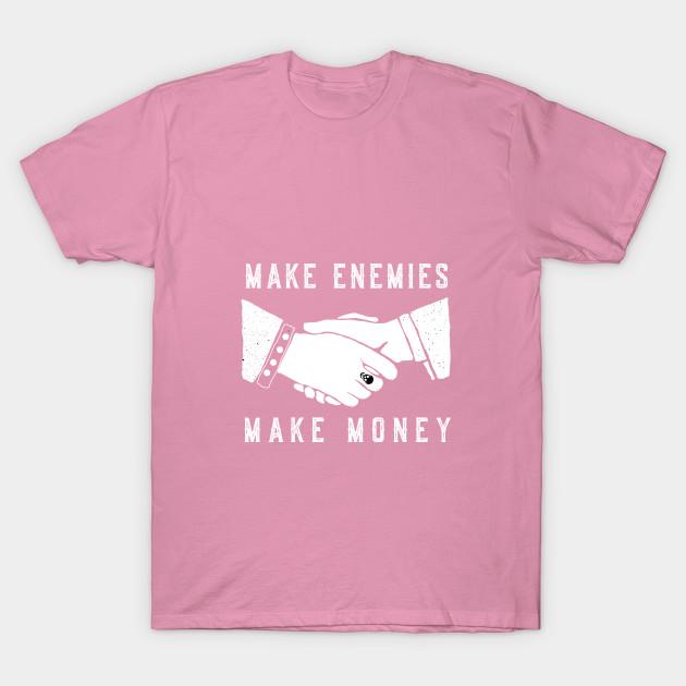 Футболка женщины Make Enemies Make Money Harajuku Печать Кавайи футболка Летний короткий рукав женский футболка Top Tee