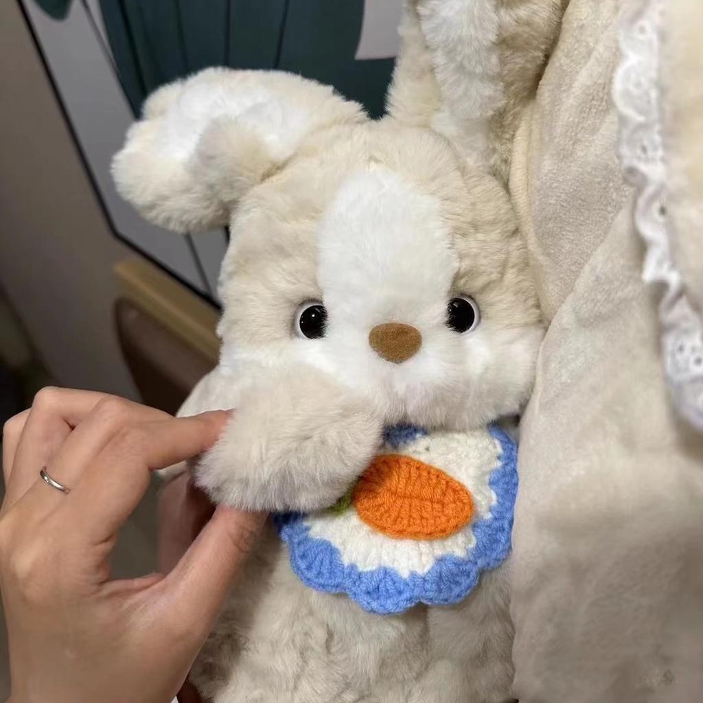 Cute Rabbit Doll Good Night Rabbit Sleeping Puppy Doll Carrot Apron Rabbit Doll Cotton Doll Gift
