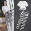 Women's 2024 Summer Short Sleeve T-shirt & Casual Pants Two-Piece Sports Set