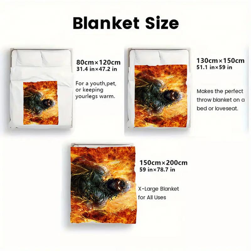 Disturbed 2D Flat Pattern Flannel Blanket High quality All Seasons Warmth and Comfort Perfect for Christmas Gifts.DMT0925500