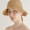 Halden Natural Raffia Bucket Hat (C023_beige)