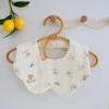 Baby Bib Baby Six-layer Gauze Saliva Towel Petal Bib Newborn Rotatable Saliva Towel Baby Bib