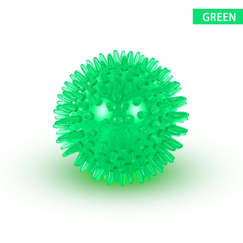 Interactive Squeaky TPR Bite-resistant Bouncy Balls Pet Toy Bright Colors Outdoor Training For Dog and Cat 1Pcs Soft Burr Teeth Cleaning  Handmade