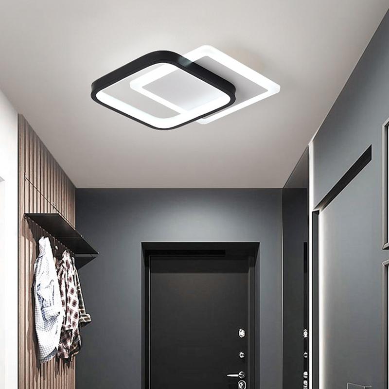 Светодиодный квадратный домашний светильник, современные блестящие потолочные светильники, светодиодные лампы круглой формы для украшения гостиной, потолочные светильники для спальни