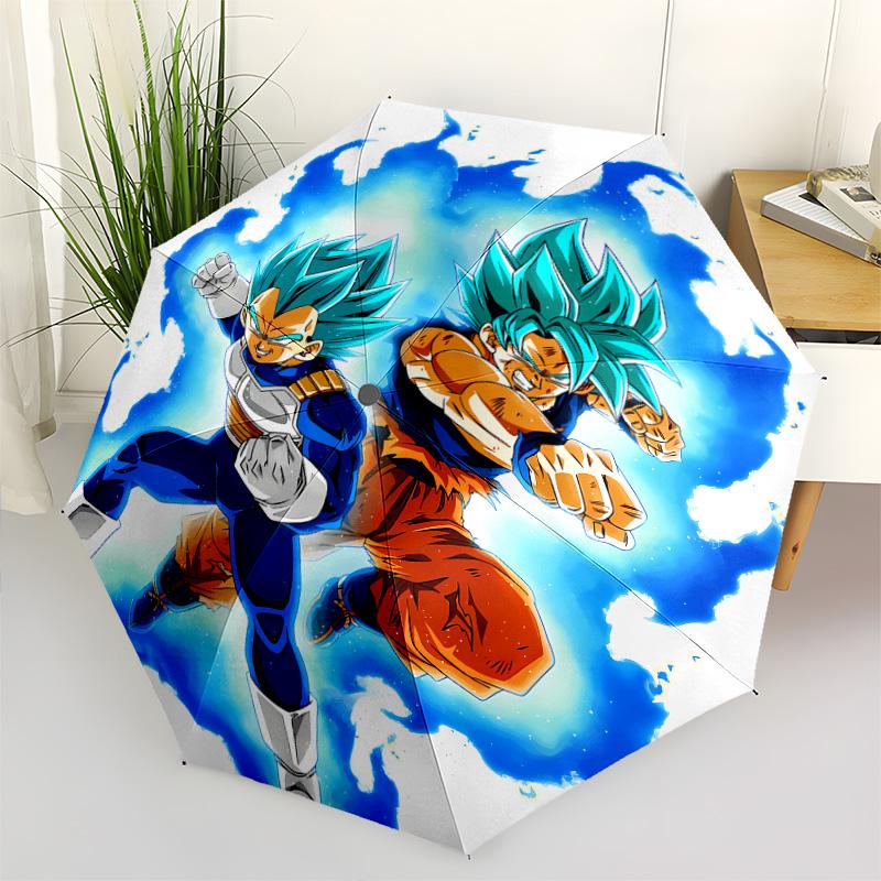 1 шт. Автоматический складной зонт - Узор Dragon Ball Super Портативный складной дизайн с 8 спицами Рождественские и Новогодние подарки