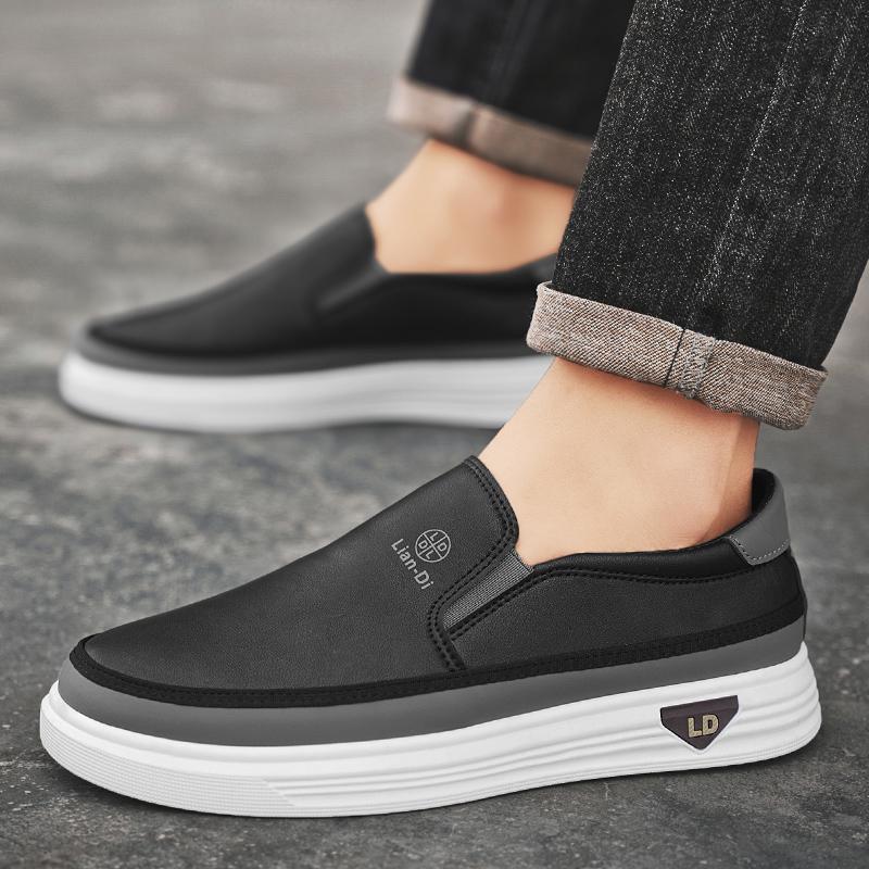 Мужские кроссовки для бега без застежек, кроссовки для студентов, черные кроссовки для скейтбординга, большие размеры