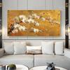 Modern Light Luxury Gold White Phalaenopsis Print Canvas Painting, White Orchid Pearl Wall Art, For Living Room Decor, No Frame