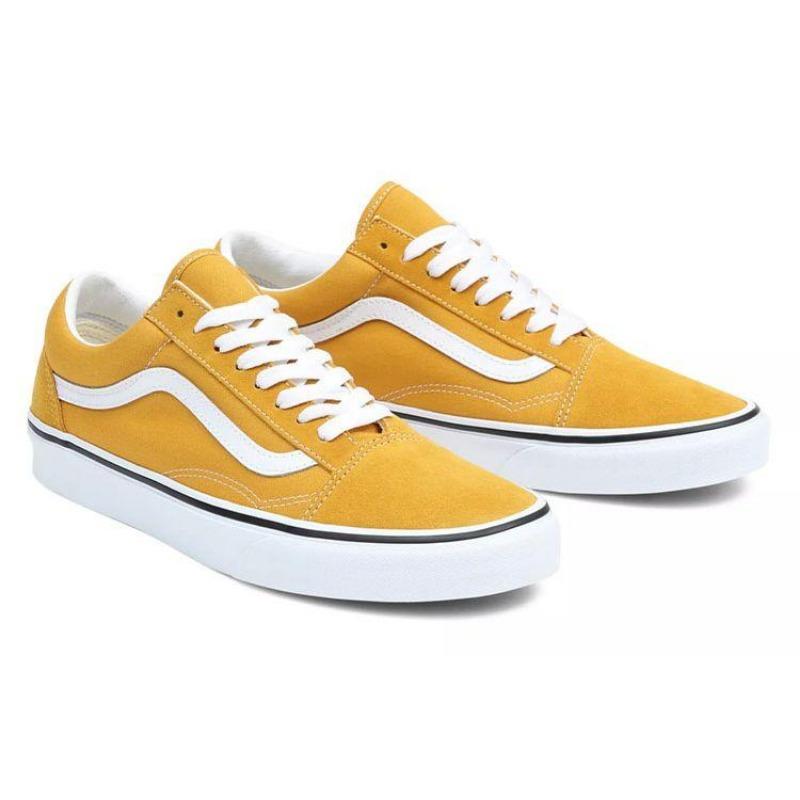 Vans Old Skool Casual Low Top Unisex Skate Shoes Yellow White VN0A5KRSF3X