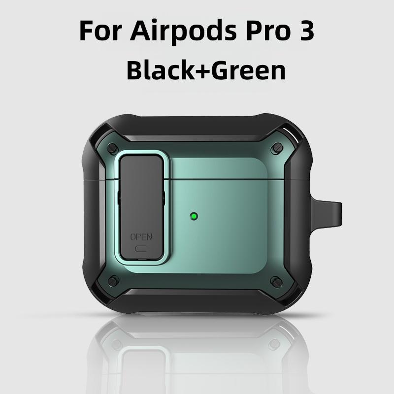 Чехол для Airpods Pro 3 (2025) Защитный чехол с надежным замком, полностью противоударный, с чистящим набором и шнурком для Apple AirPods Pro 3