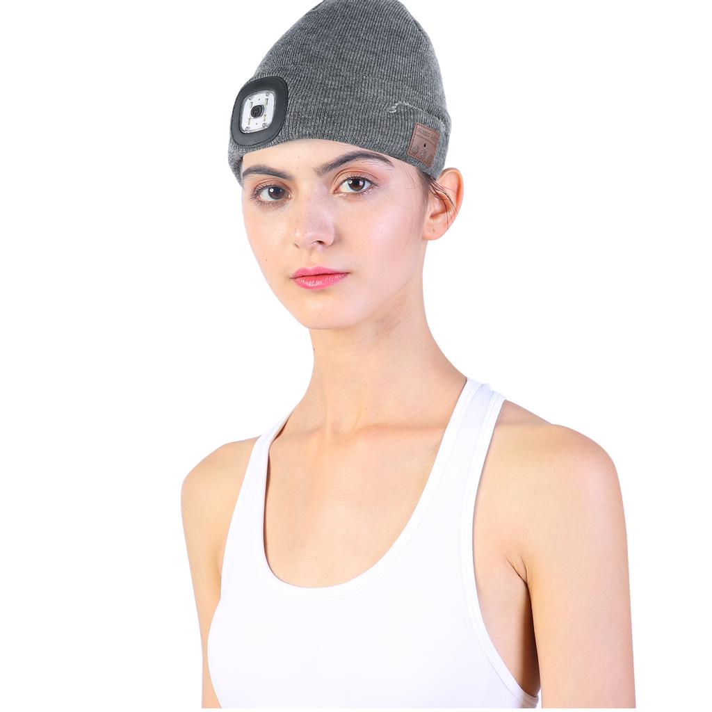 Музыкальная шляпа для беспроводной Bluetooth-гарнитуры двойного назначения со светодиодной подсветкой, ультра-яркая акриловая гарнитура 