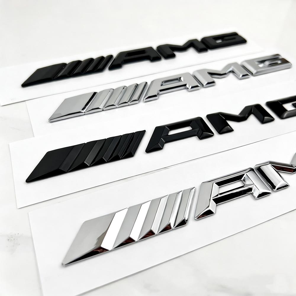 1pcs 3D Gloss Black ABS AMG Emblem Letters Rear Trunk Badge Sticker for Mercedes Benz W204 W205 W176 W177 W212 W213 Car Styling EE15