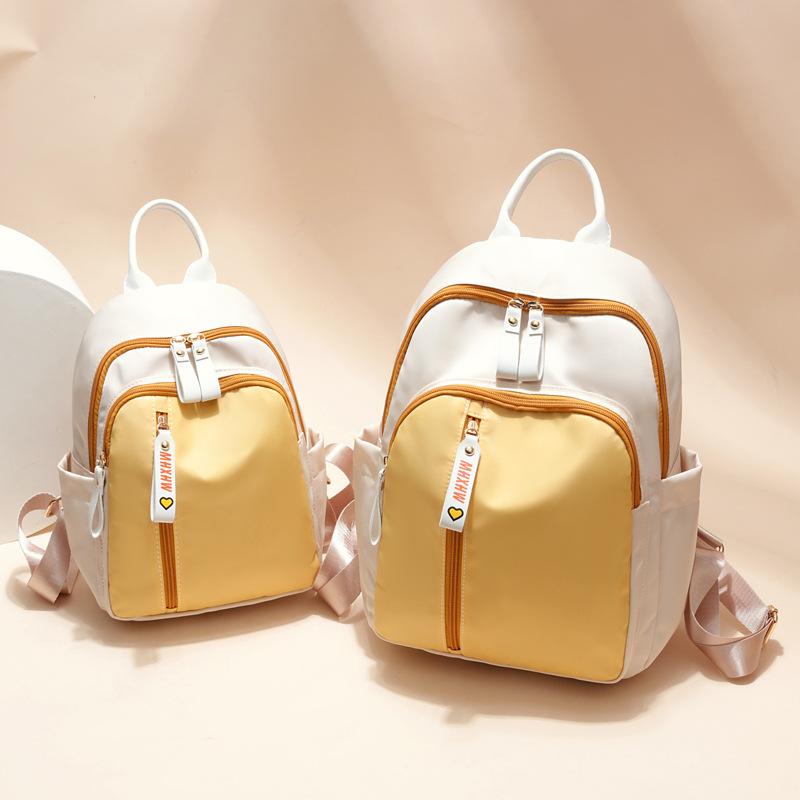 2025 New Backpack Oxford Cloth Backpack Women's Bag Fashionable Large-Capacity Contrast School Bag Minimalist School Bag Travel Bag Casual Bag