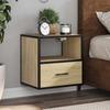 VidaXL Wall-mounted Bedside Table Sonoma Oak 40x31x39.5 Cm, Cabinet, Side Table, Bed Cabinet, Bedside Cabinet, Table 848736