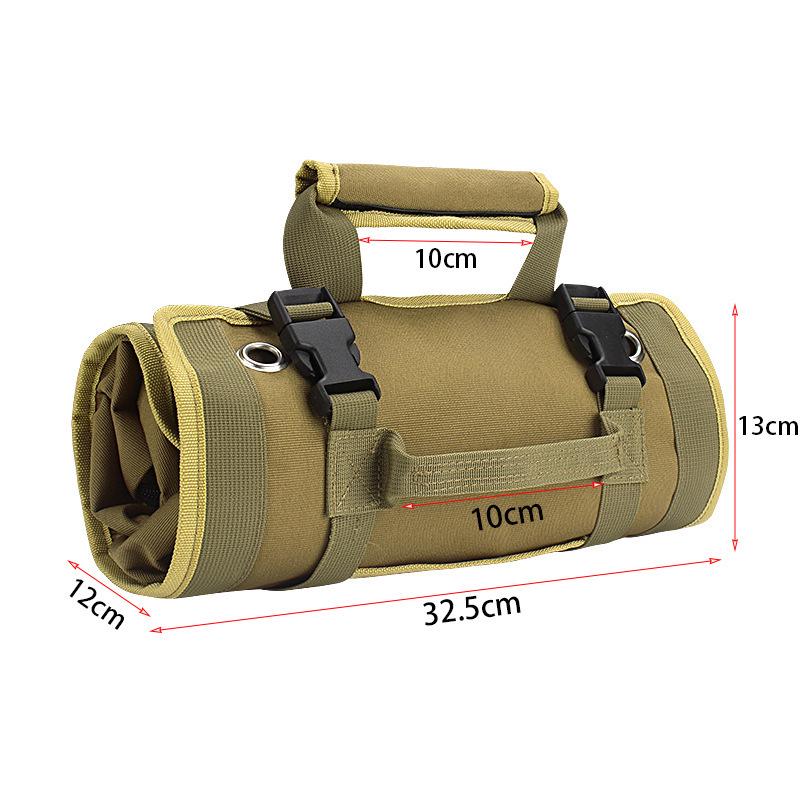 Garden-Style Electrician & Carpenter Roll-Up Tool Bag: Multifunctional Hanging Storage Pouch