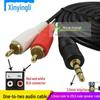 3.5mm To RCA Audio Cable for TV, Mobile, Amplifier, and Computer Connection