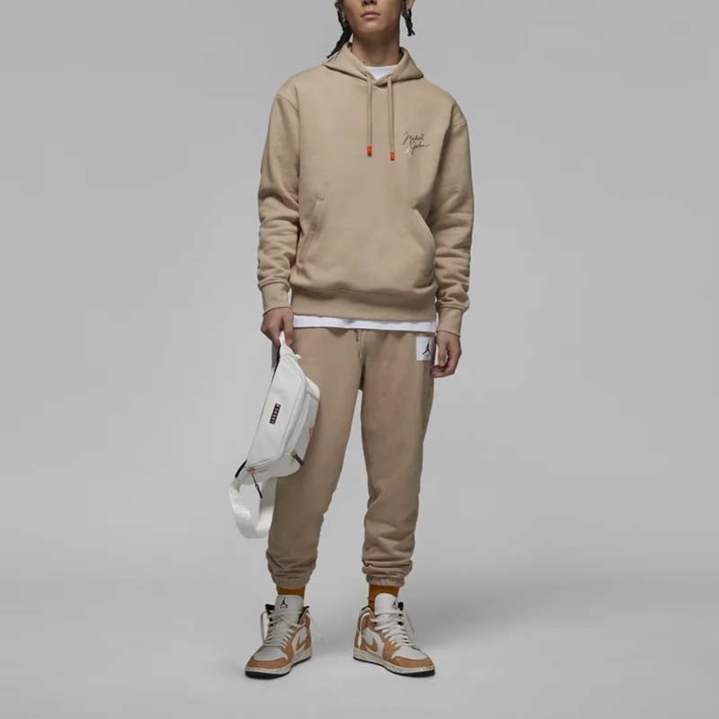 Jordan Флисовая толстовка с капюшоном Flight MVP, мужские топы, желтый цвет пустыни, DV7577-254