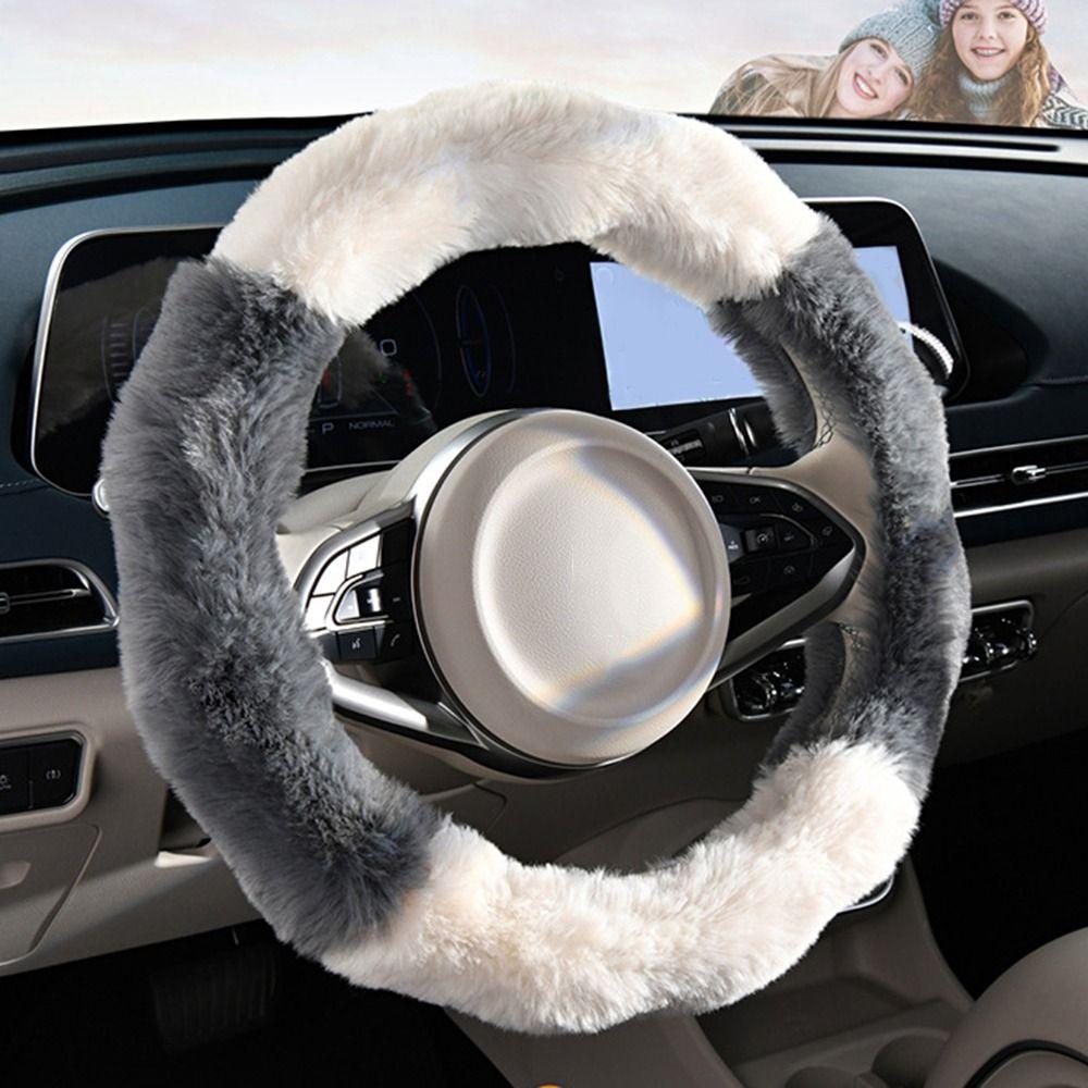 Non-slip Car Steering Wheel Cover Plush Winter Teering Wheel Cover Steer Wheel Protector  Winter