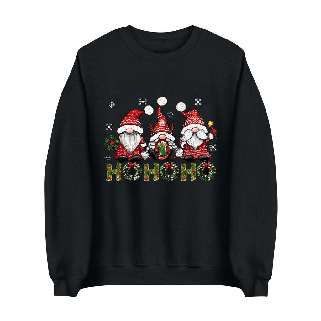 Women's Fashion Casual Long Sleeve Christmas Printed Sweatshirt