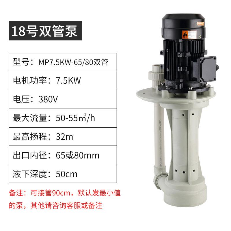 Вертикальный кислото- и щелочестойкий погружной насос для химических резервуаров, Антикоррозийный промышленный насос для скрубберов и башен сероочистки