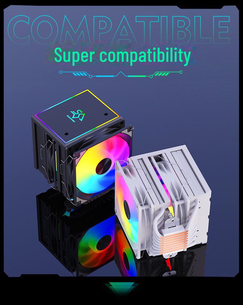 Кулер для процессора SNOWMAN Bingman MT880 Dual Tower с 8 тепловыми трубками для платформ X99, 1700, AM4 и AM5