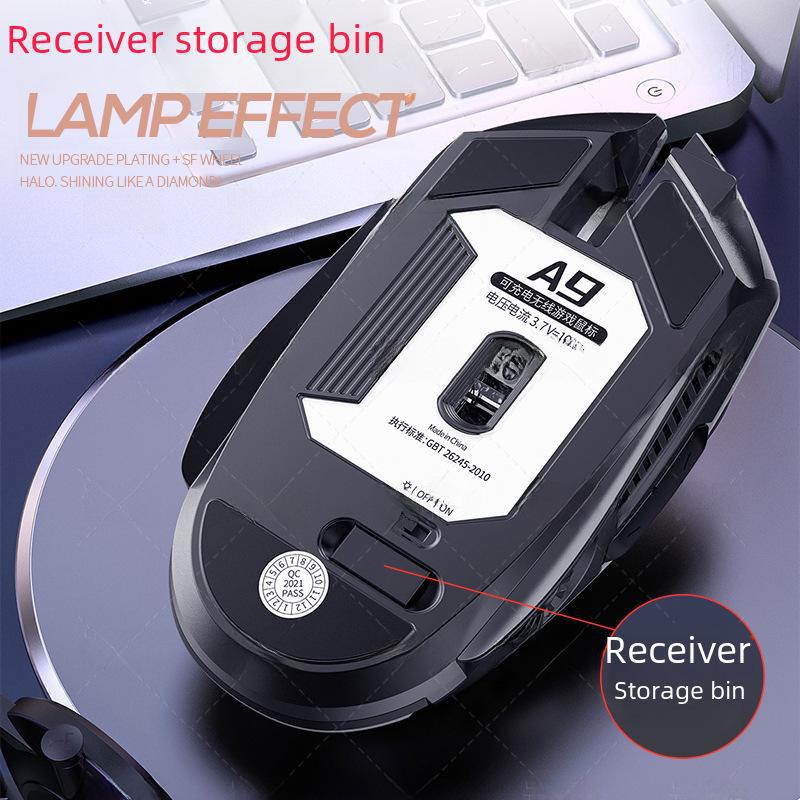 Беспроводная игровая мышь Silver A9 Luminous Silent Wireless - розовый аксессуар для ноутбука для девочек