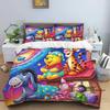 A Set of Pooh Bear Themed Bedding, 3D Digitally Printed, All-season Polyester Duvet Cover and 2 Pillowcases.