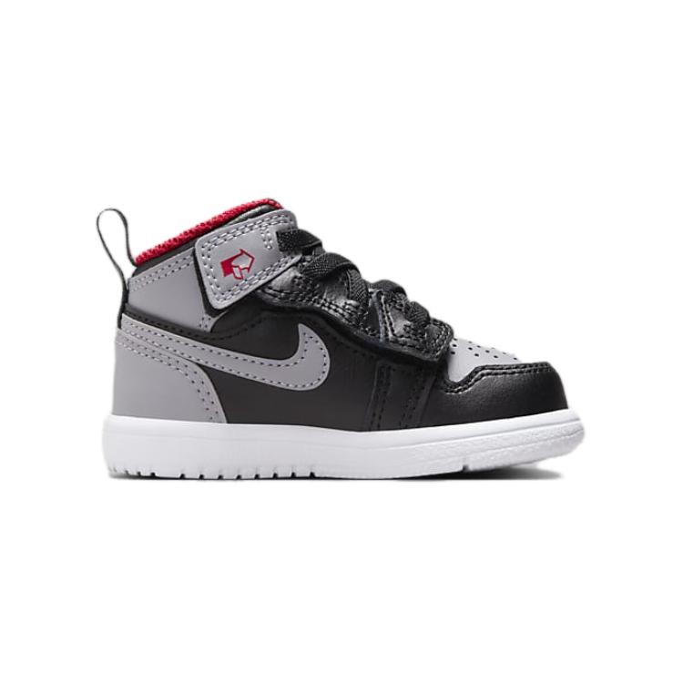 Jordan 1 Mid ALT Black Fire Red White Cement Grey (TD) Baby Sneakers DR9744-006