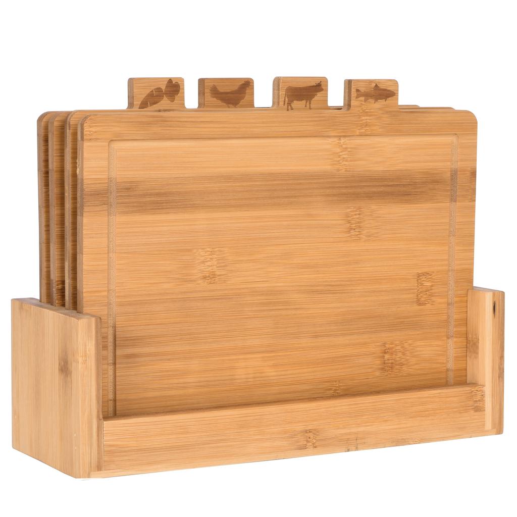 Dori Bamboo Chopping Board, Set Of 4