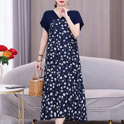 Элегантные летние длинные платья для женщин, повседневное свободное винтажное платье больших размеров