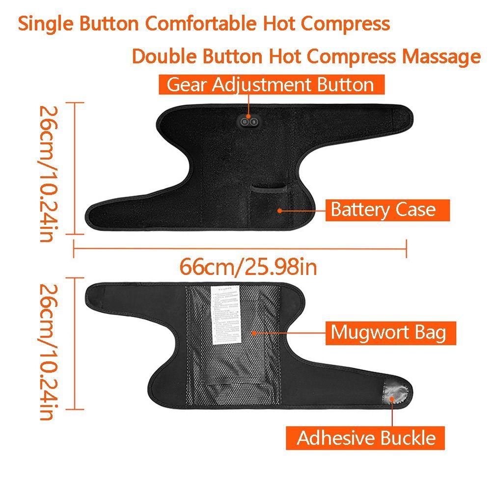 3 Heat Levels Electric Heating Massager Black Heating Vibration Massager Arthritis Prevention