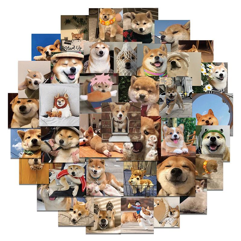55PCS Funny Dog Meme Stickers Cute Dogs Animal Stickers Waterproof Vinyl Decal for Laptop Water Bottle Phone Luggage Book Guitar