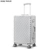 20''24 Inch High Quality Aluminum Frame Trolley Suitcase,trolley Luggage Case,carry On Suitcase On Wheels Business Silver Rolling Luggage