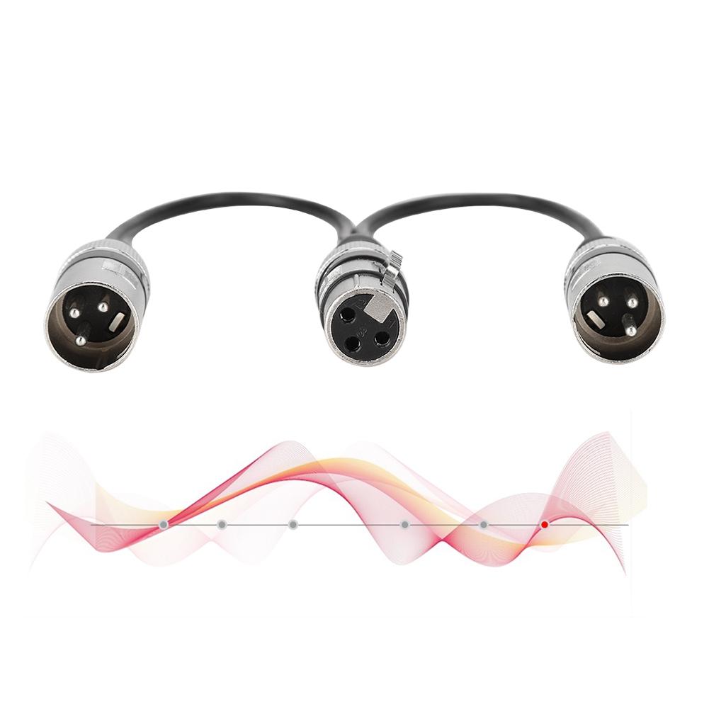 30 см XLR Female Jack to Dual Male Head Splitter Adapter o Удлинительный кабель для микрофона Canon Black