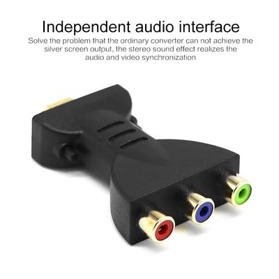 Высококачественный аудио- и видеоадаптер, преобразователь HDMI в 3 RGB RCA, позолоченный разъем 24 К, подходящий для HDTV/DVD