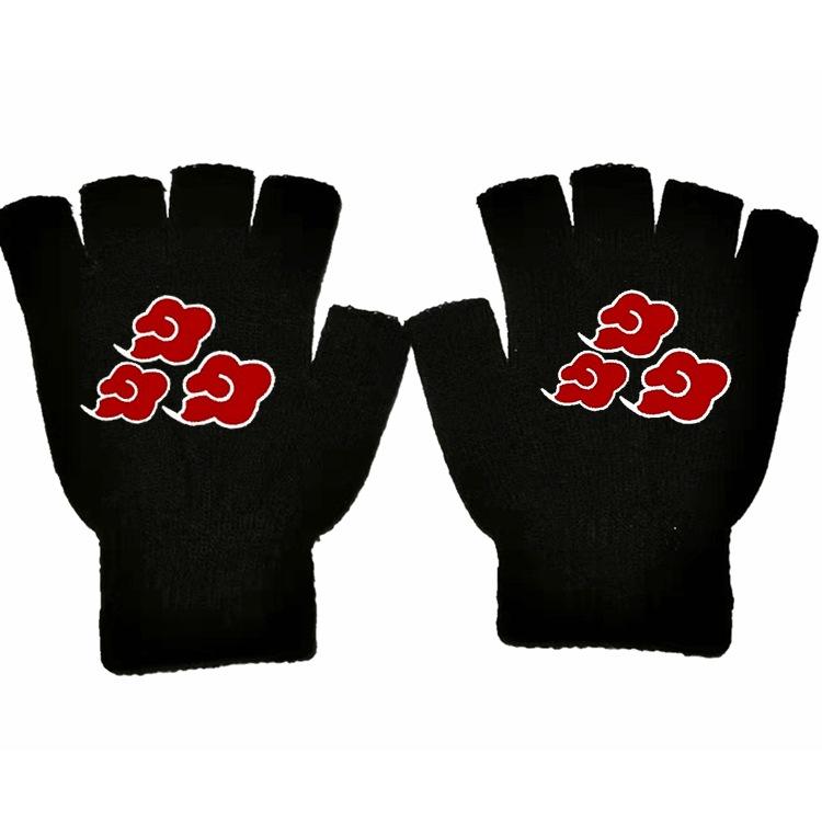 Наруто Саске Какаши Аниме Онлайн Игра Периферийные Перчатки Полупальцевые Хлопок Теплые Осенние и Зимние Студенты