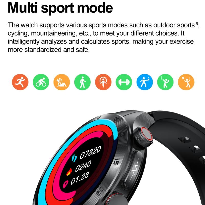 2025 New Non-Invasive Laser Treatment Three High Smart Watch Sapphire Screen Blood Fat Uric Acid ECG Health Diagnosis Smartwatch