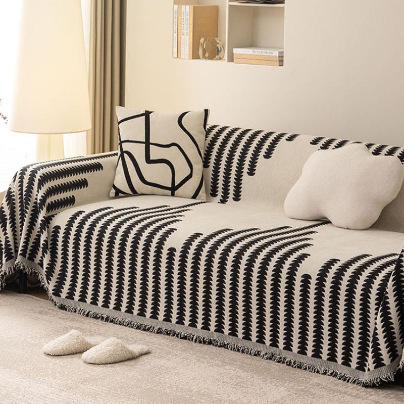 Текстура синели, диванное полотенце, коготь, пылезащитный, удобный чехол для дивана, современные минималистичные линии, многофункциональная ткань для пикника, большое одеяло