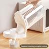 Grain Can Ergonomic Handle Measuring Cup Design Storage Container with Lid Plastic Transparent Grain