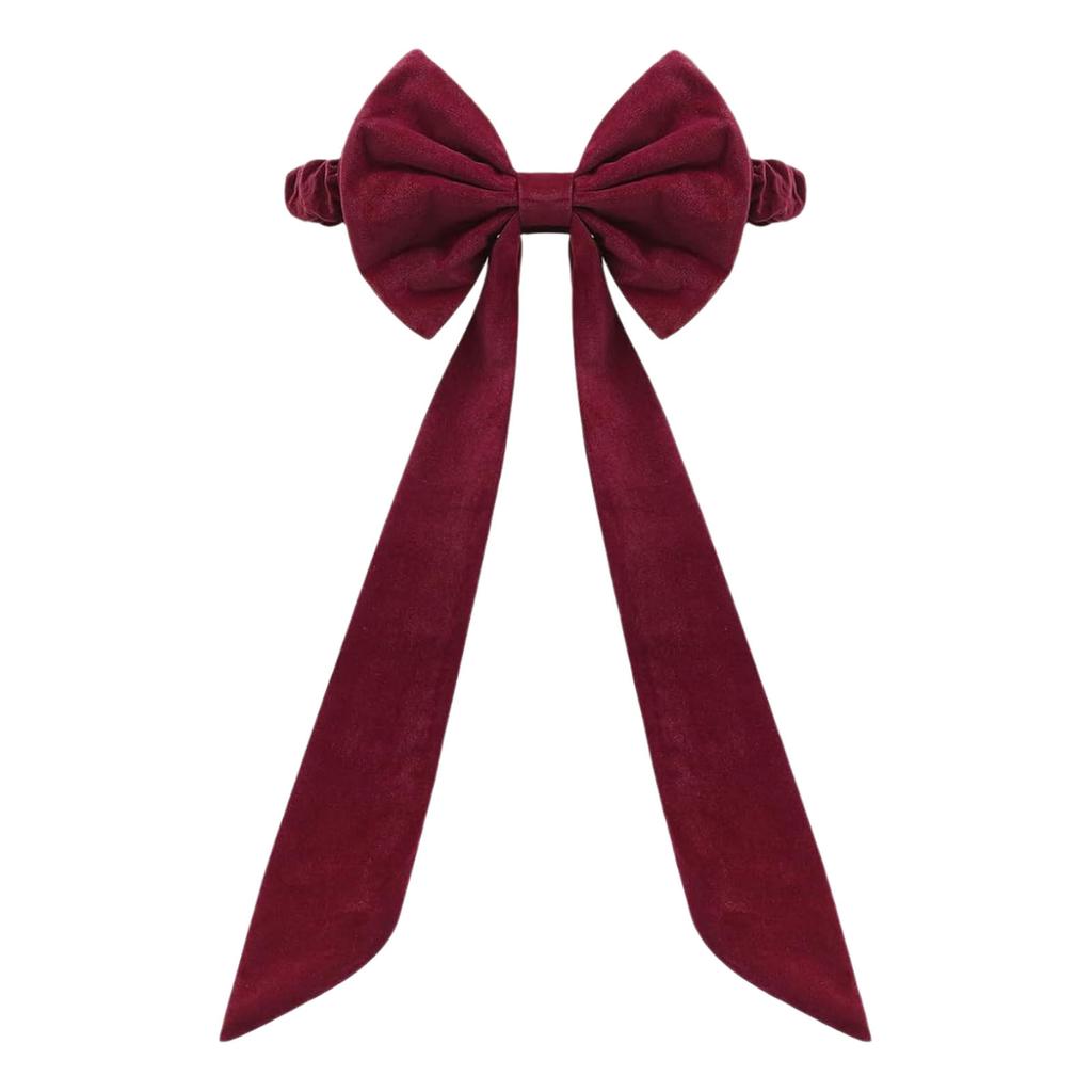 Wine Red Velvet Bow Chair Back Cover: A Retro- Chair Decoration That Unlocks The Sophistication Of Your Home