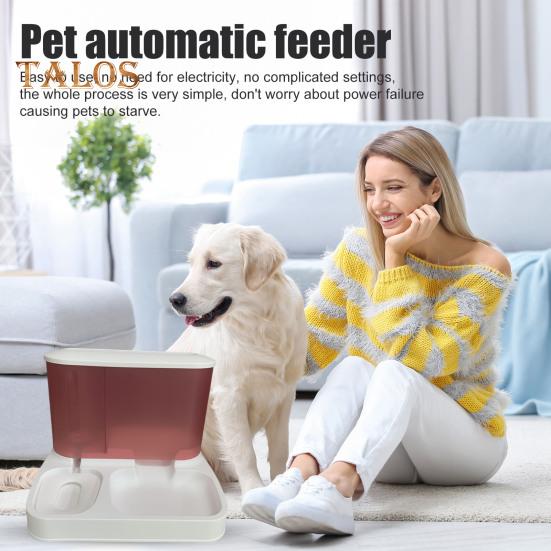 Кормушка для кошек и диспенсер для воды, комплект без электричества, автоматическая кормушка большой емкости для маленьких и средних собак, домашних животных, щенков и котят