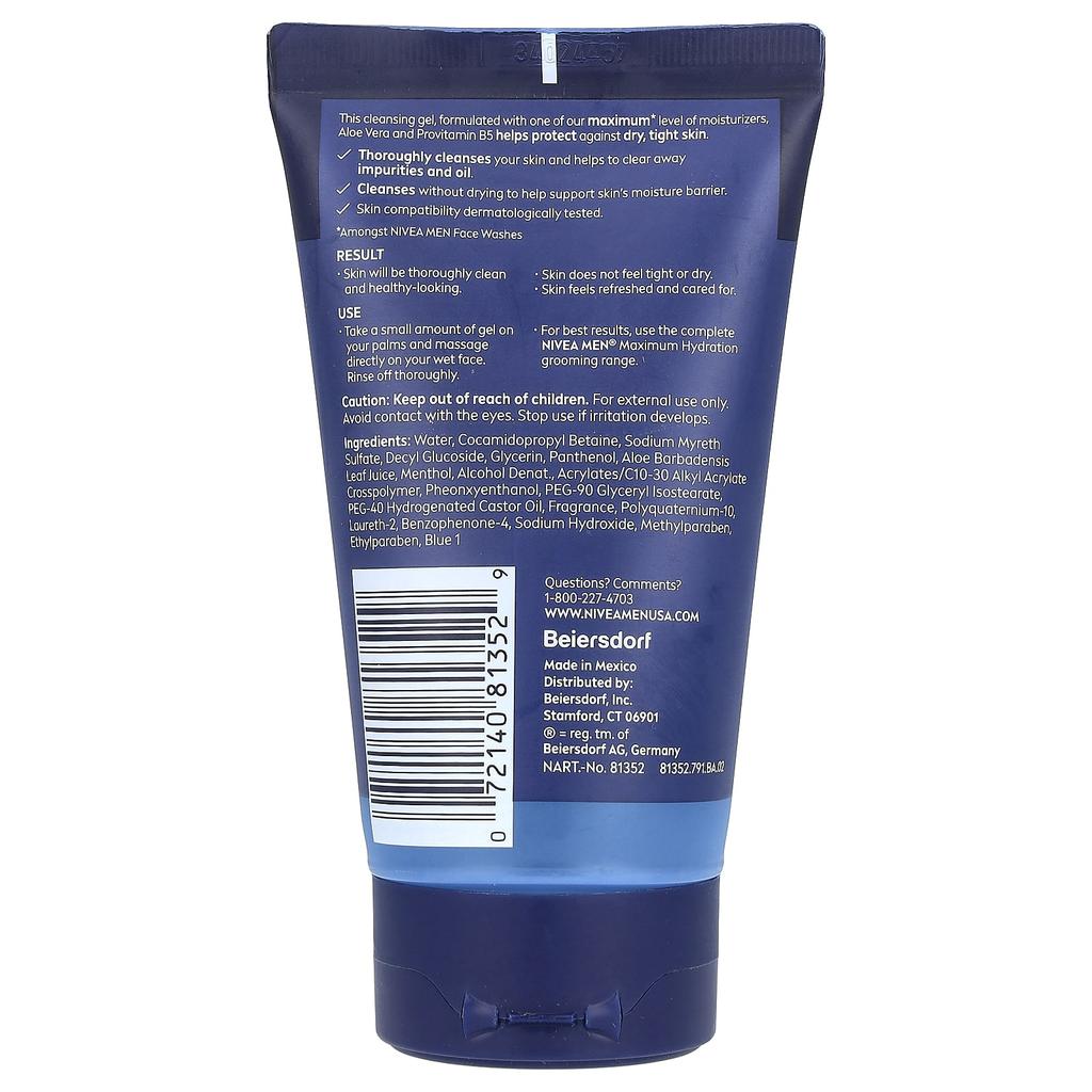 Men's, Moisturizing Face Wash, Intense Hydration, 150Ml (5Fl Oz)