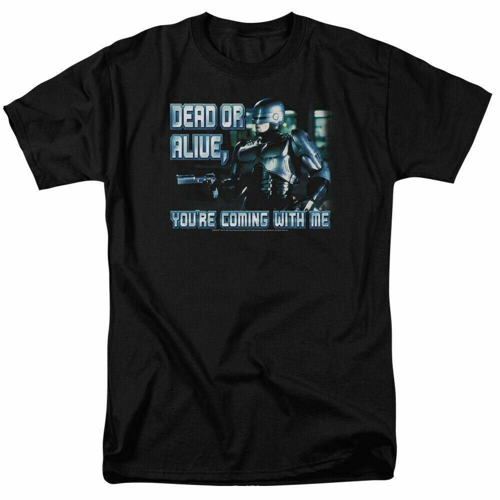 Robocop Prime Dead or Alive Футболка Мужская Лицензированная Полис Кино Футболка Черная