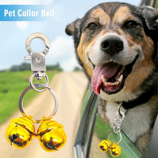 Колокольчик для ошейника для домашних животных, очень громкий колокольчик для отслеживания домашних животных, медные колокольчики с зажимом-лобстером, подвесное кольцо для домашних животных, аксессуары для кошек и собак