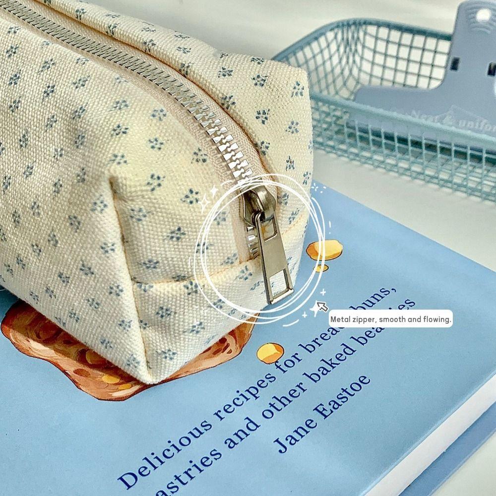 Пенал большой вместимости с цветочным принтом, органайзер для канцелярских принадлежностей, милый пенал, подарок