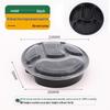 Disposable Multi-Compartment Food Containers with Lids