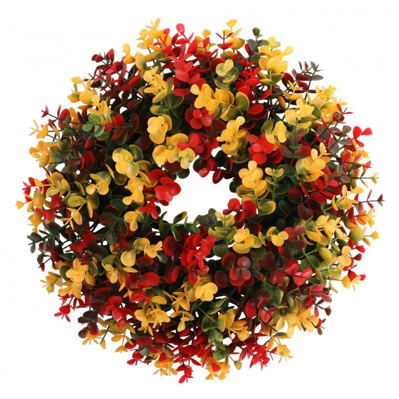 Artificial Eucalyptus Wreath Christmas Thanksgiving Halloween Home Door Decor Fake Flower Props