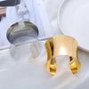 Gold/Silver Cuff Bangle Adjustable Metal Bracelet Simple Open Armlet Bracelet  Women
