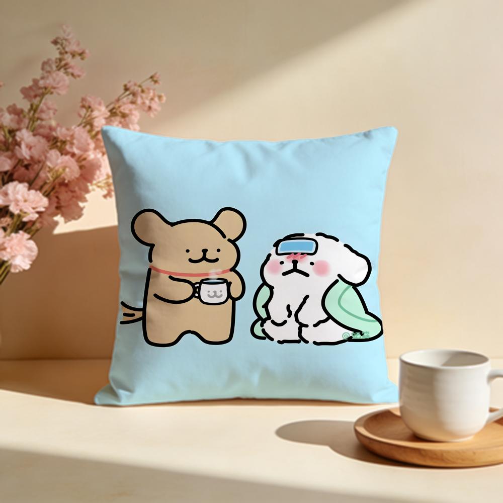 Hot LLine Puppier Cushion Cover Stylish Washable Pillow Cover Ideal for Couch Bedroom Car Decoration