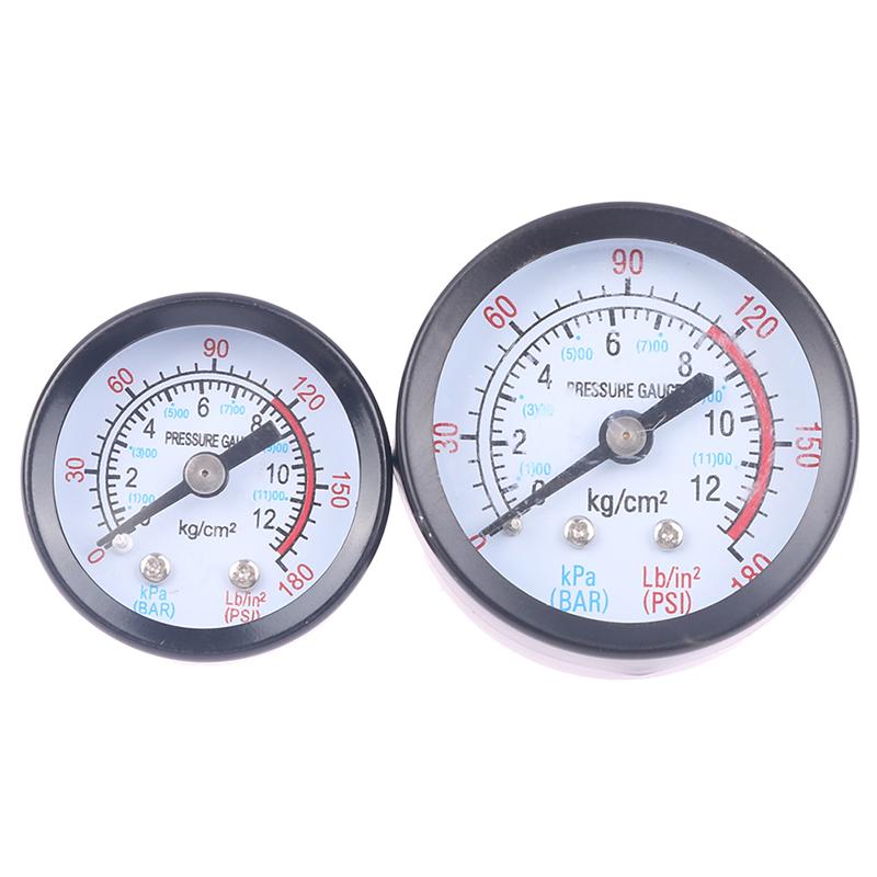 Iron Shell Bar Air Pressure Gauge Double Scale For Air Compressor 1/8, 1/4 Bsp